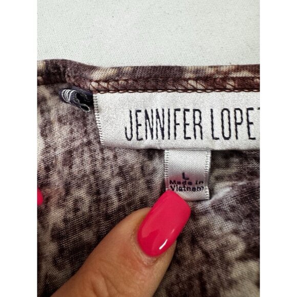 Womens L Snake Print Stretch Blouse Glam Mob Wife Animal Print Top Layers Fall - Picture 6 of 7